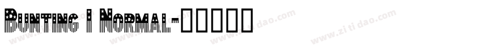 Bunting 1 Normal字体转换